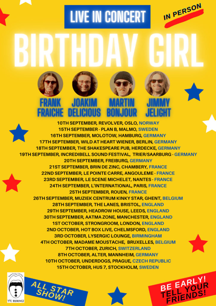 Birthday Girl - European Tour 2021 Poster