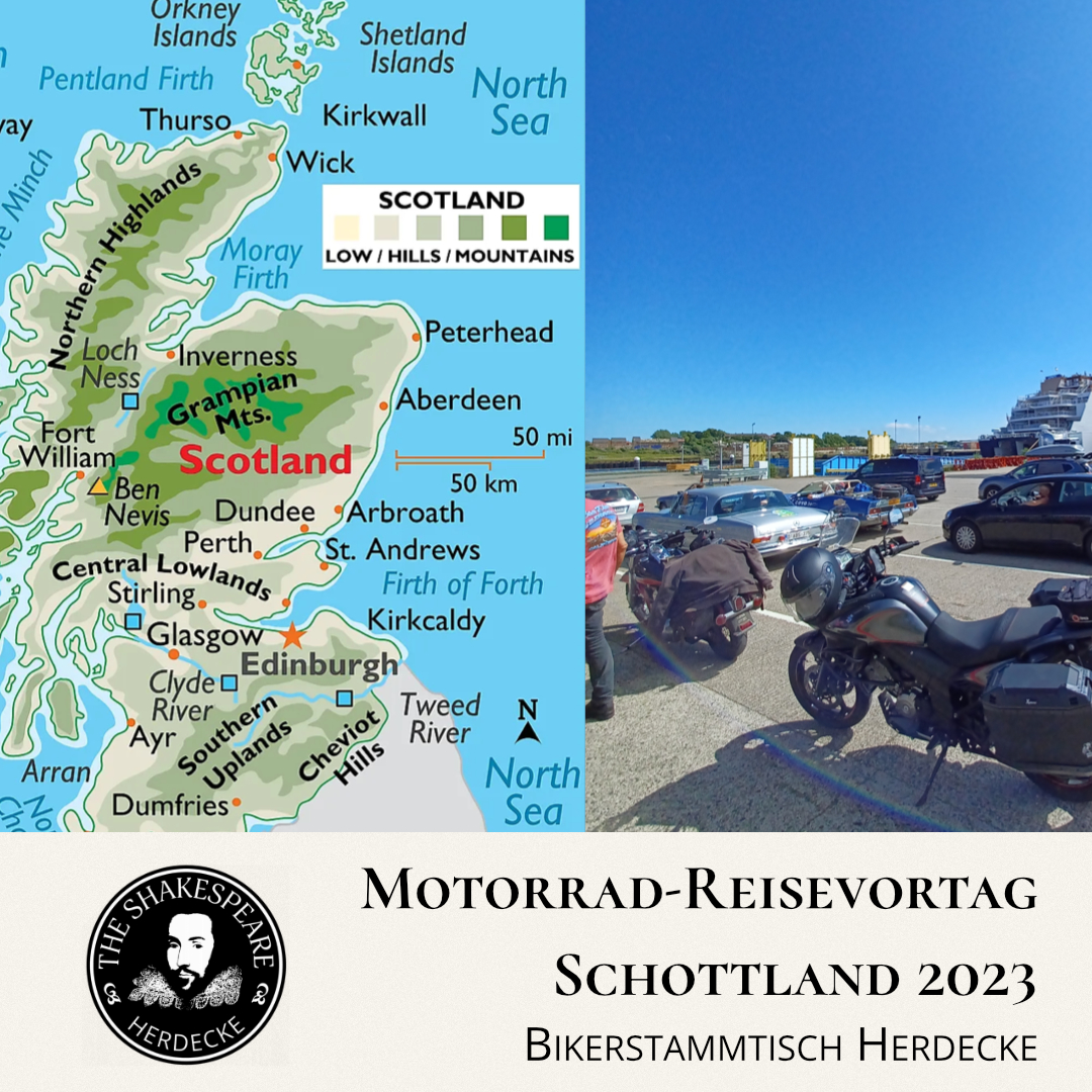 Motorrad-Reisevortag Schottland 2023 Bikerstammtisch Herdecke