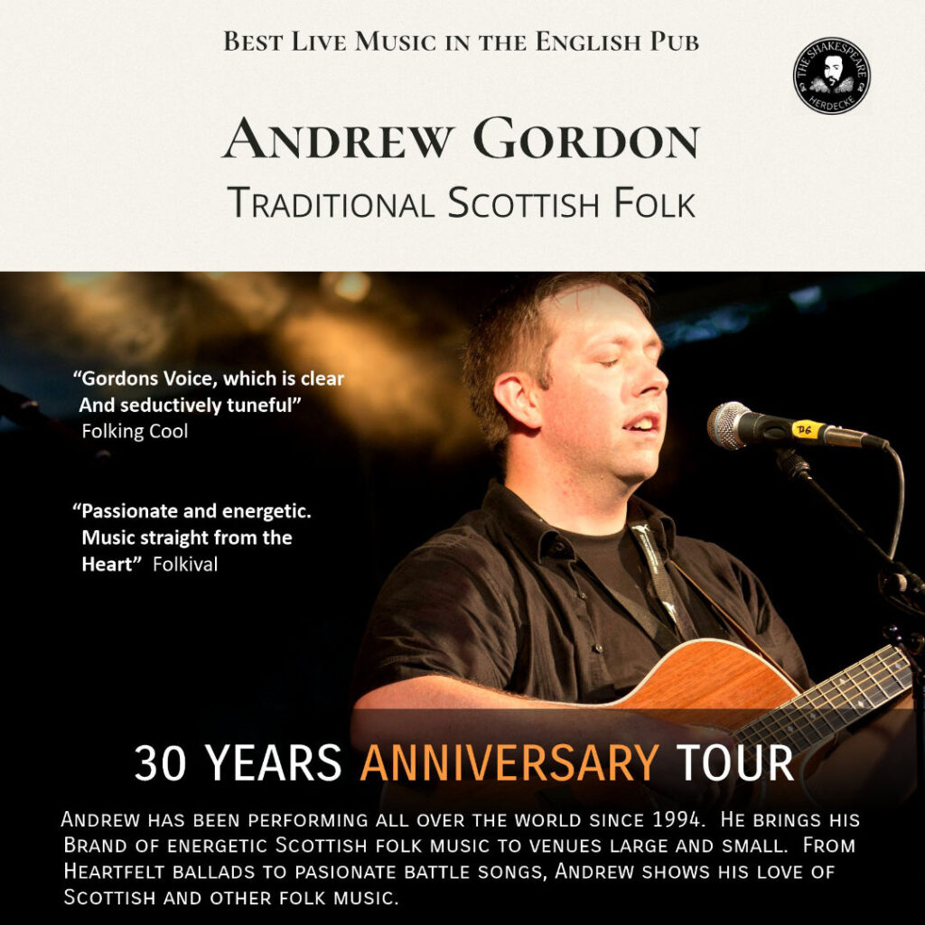 Best Live Music in the English Pub - Andrew Gordon - Traditional Scottish Folk