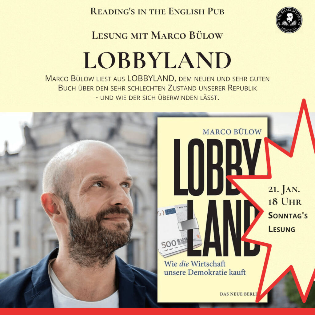 Pub Lesung mit Marco Bülow LOBBYLAND