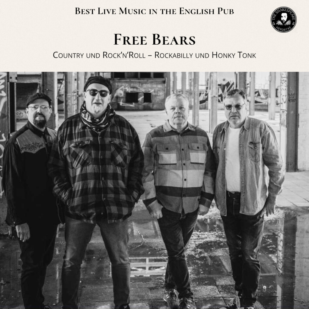 Best Live Music in the English Pub Free Bears Country und Rock’n’Roll – Rockabilly und Honky Tonk