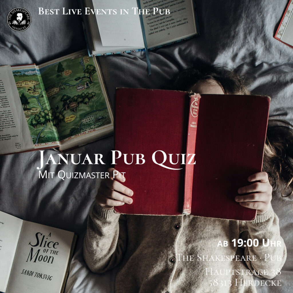 Best Live Events in The Shakespeare Pub - Januar Pub Quiz Mit Quizmaster Pit