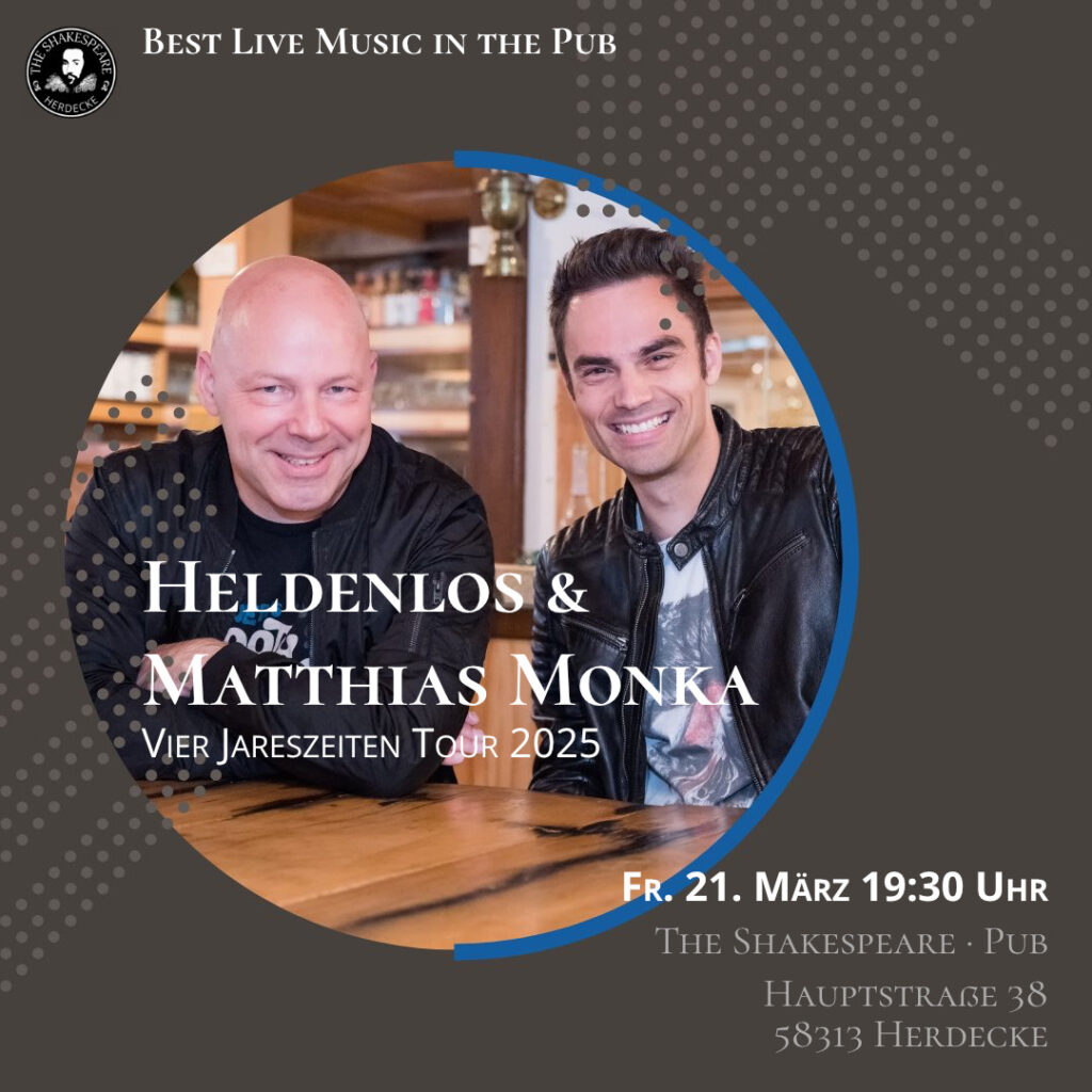 Best Live Music in the Pub Heldenlos & Matthias Monka - Vier Jareszeiten Tour 2025