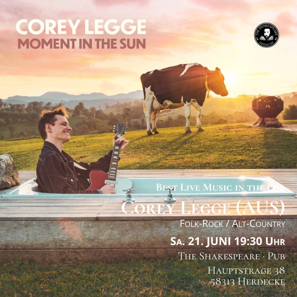 Best Live Music in the Pub Corey Legge (AUS) Folk-Rock / Alt-Country