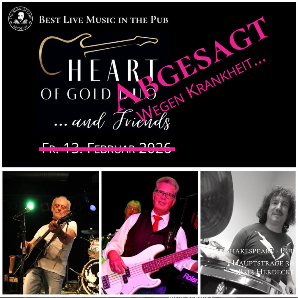 Best Live Music in The English Pub Abgesagt Wegen Krankheit...