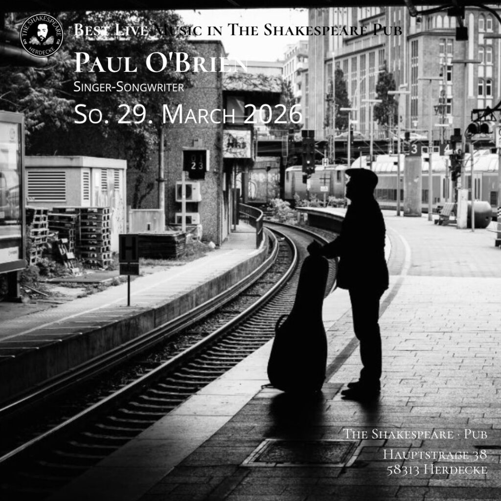 Best Live Music in The Shakespeare Pub Paul O'Brien Singer-Songwriter So. 29. March 2026