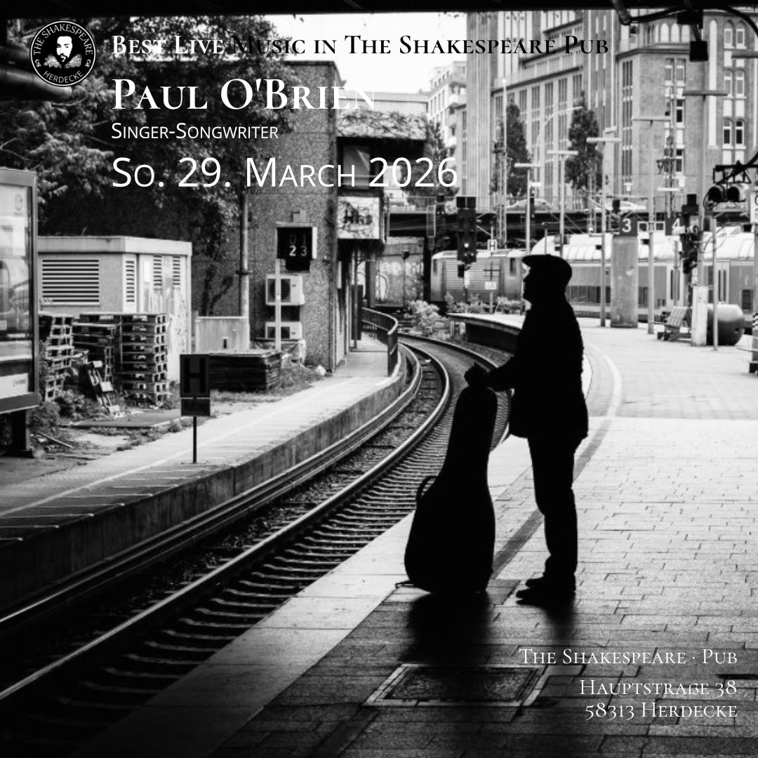 Best Live Music in The Shakespeare Pub Paul O'Brien Singer-Songwriter So. 29. March 2026