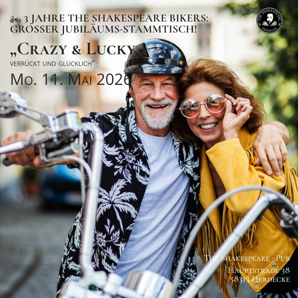 🏍️ 3 JAHRE THE SHAKESPEARE BIKERS: GROSSER JUBILÄUMS-STAMMTISCH!