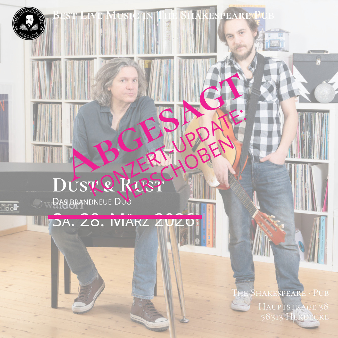 KONZERT-UPDATE: DUST & RUST VERSCHOBEN