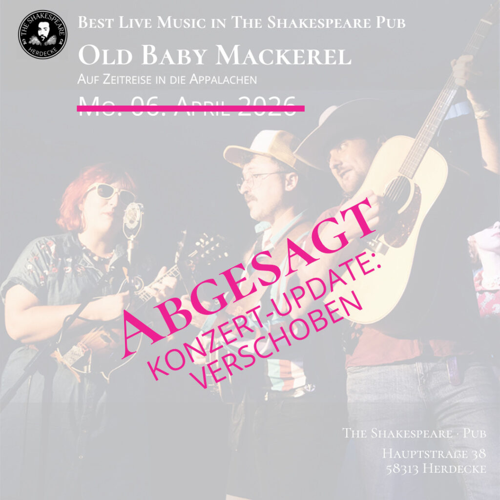 KONZERT-UPDATE: OLD BABY MACKEREL VERSCHOBEN