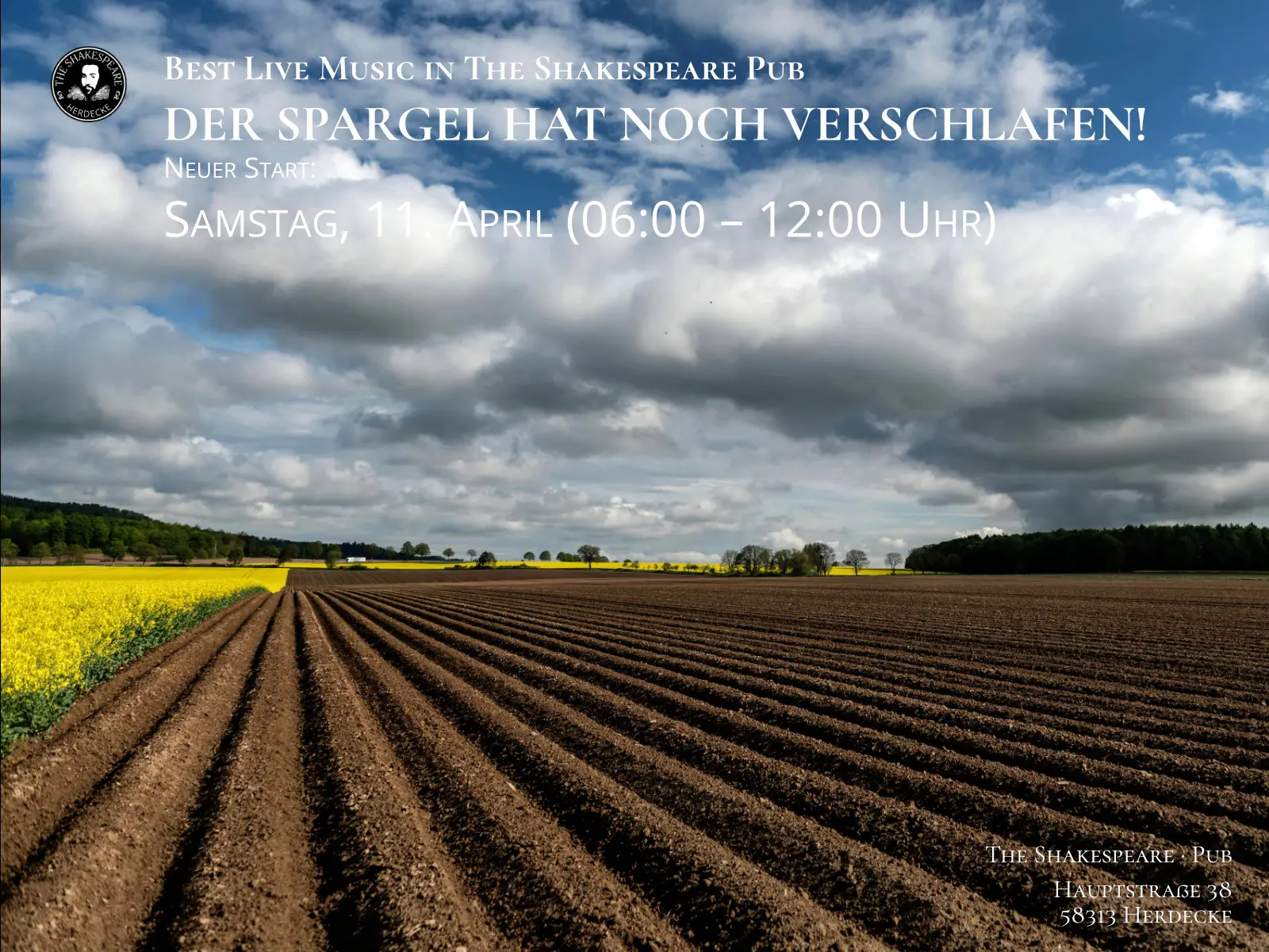 Frischer Spargel am Shakespeare: Die Saison 2026 ist da! ab Sa. 11. April