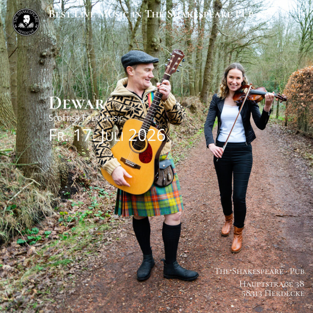 Best Live Music in The Shakespeare Pub Dewar Scottish Folk Music Fr. 17. Juli 2026