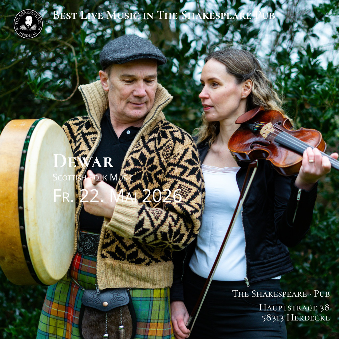 Best Live Music in The Shakespeare Pub Dewar Scottish Folk Music Fr. 22. Mai 2026