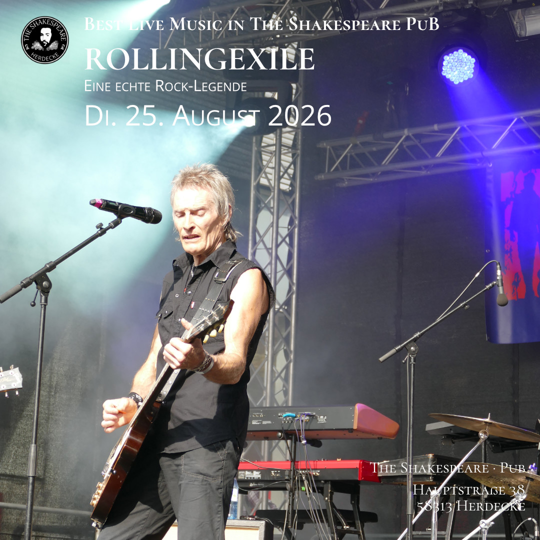 🎸 Internationaler Irish Rock: ROLLINGEXILE live!