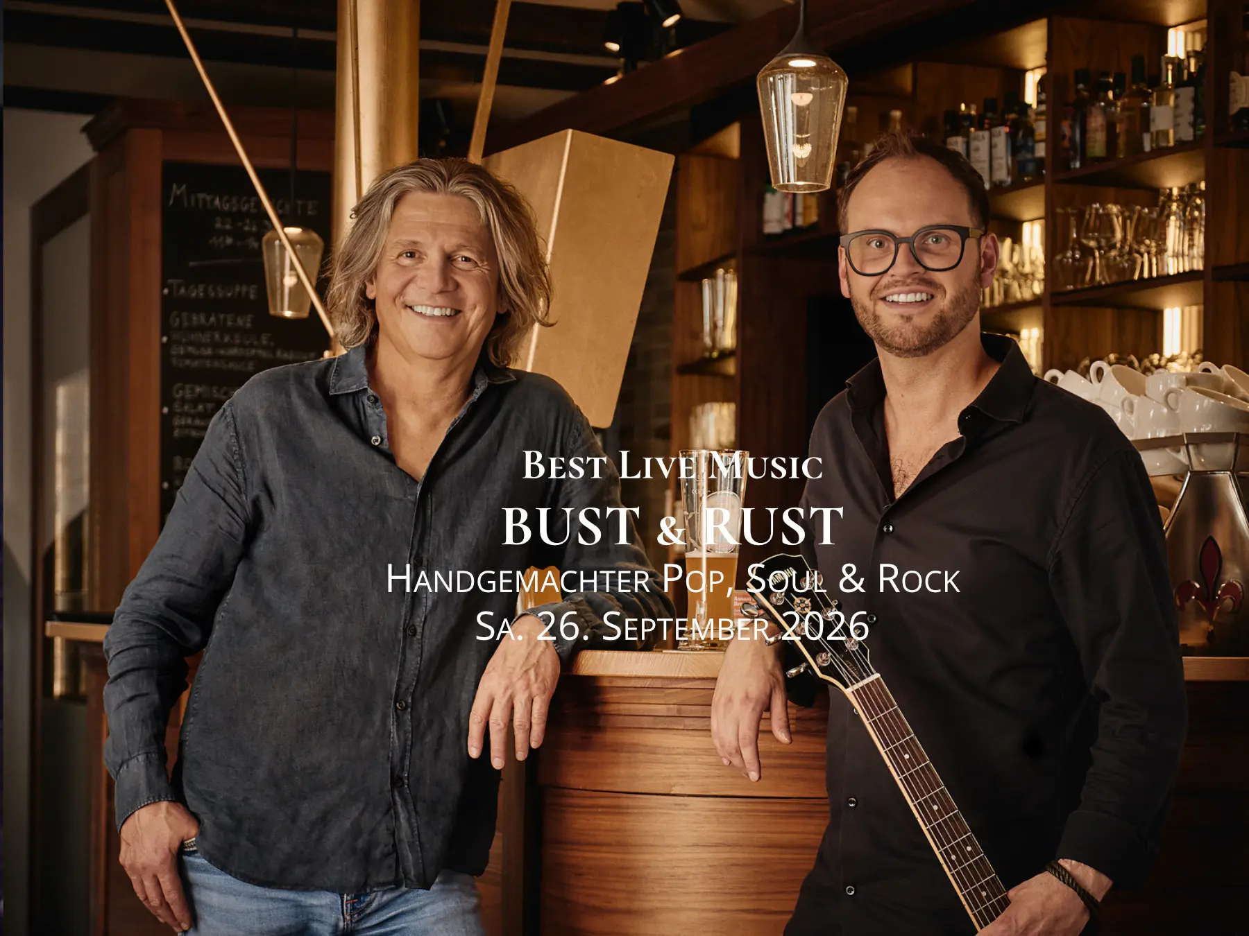Best Live Music BUST & RUST Handgemachter Pop, Soul & Rock Sa. 26. September 2026